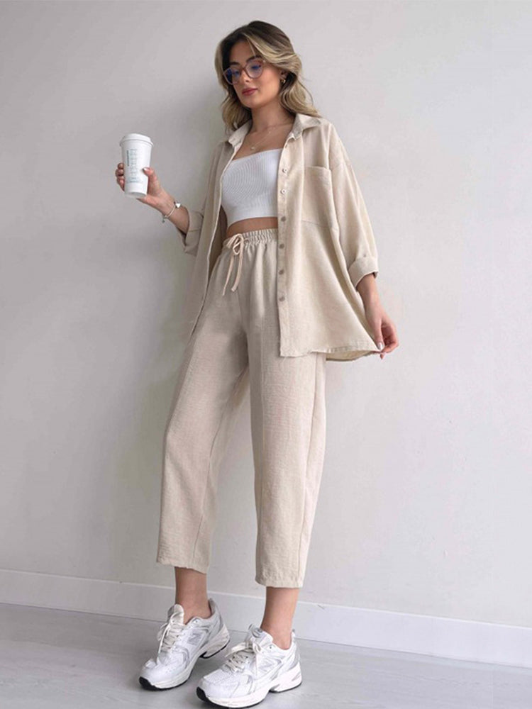 Carla™ Leinen Zweiteiliges Set