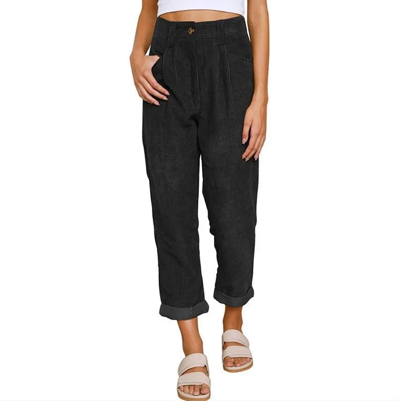 Clara™ | Retro Corduroy Hochtaillierte Hose