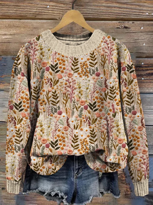Eve™ | Bestickter Floral-Pullover