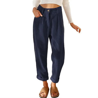 Clara™ | Retro Corduroy Hochtaillierte Hose