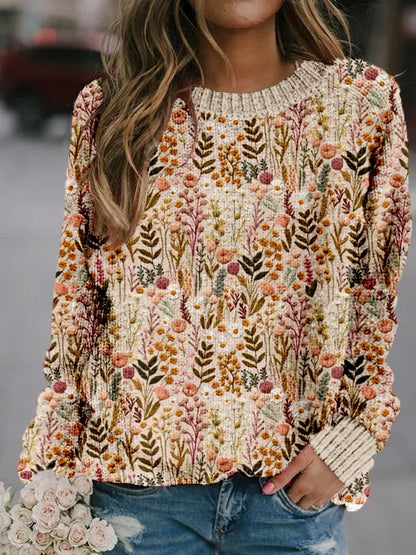 Eve™ | Bestickter Floral-Pullover