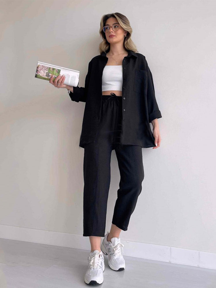 Carla™ Leinen Zweiteiliges Set