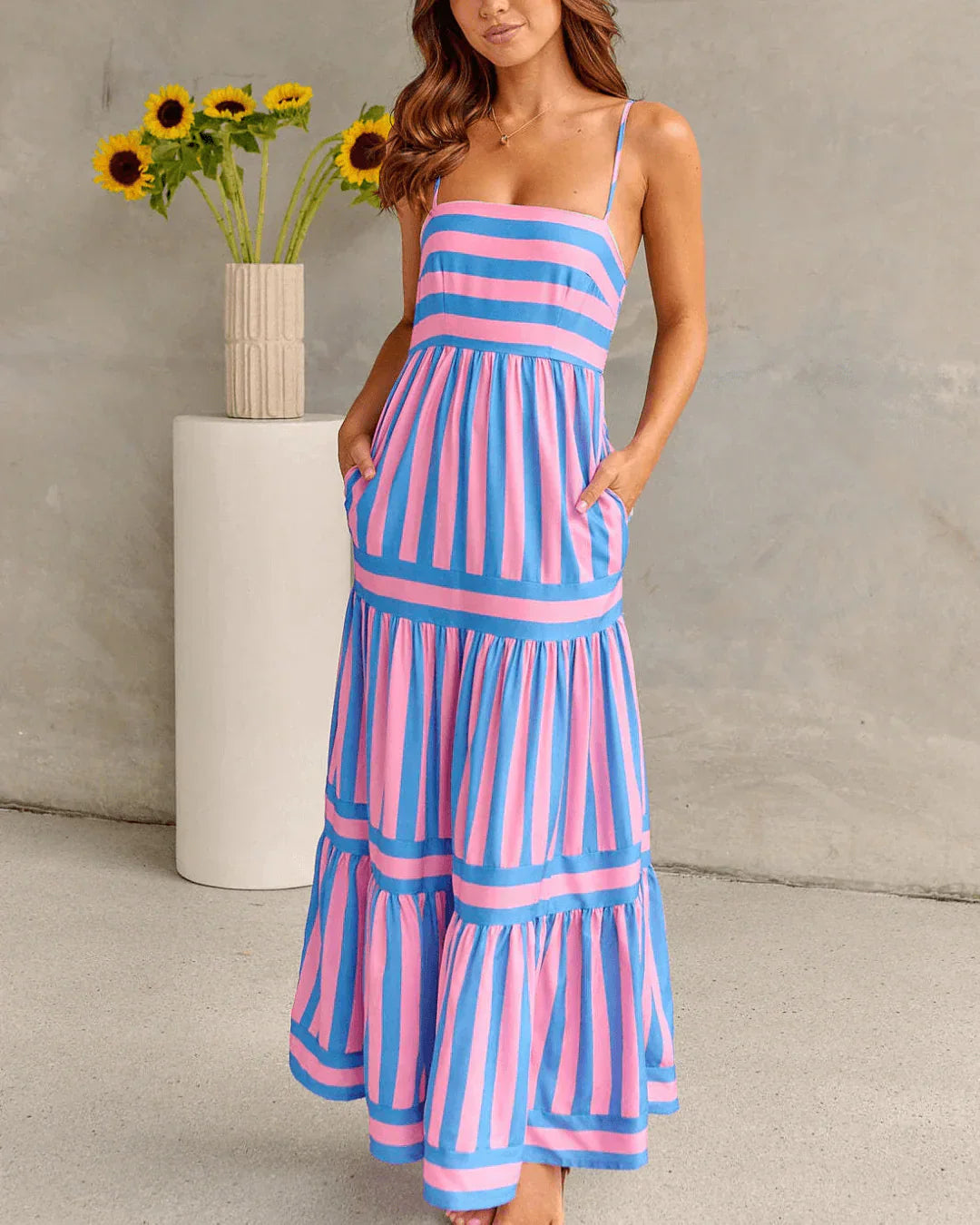 Olivia | Gestreiftes Musterkleid