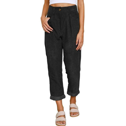 Clara™ | Retro Corduroy Hochtaillierte Hose