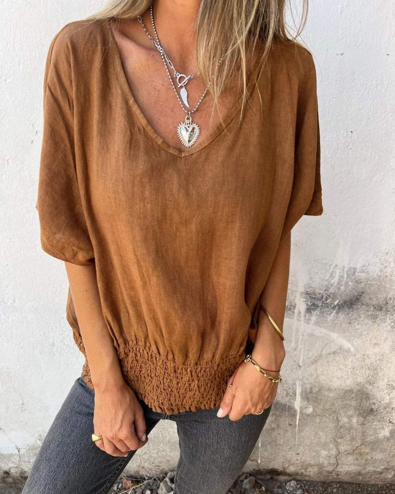 Muse - V-Ausschnitt Boho T-Shirt