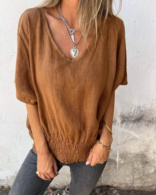 Muse - V-Ausschnitt Boho T-Shirt