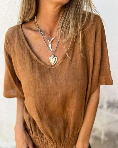 Muse - V-Ausschnitt Boho T-Shirt