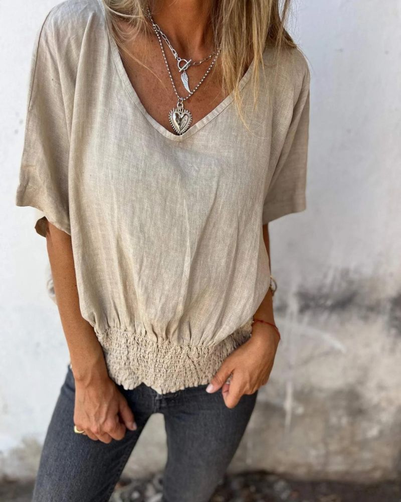 Muse - V-Ausschnitt Boho T-Shirt