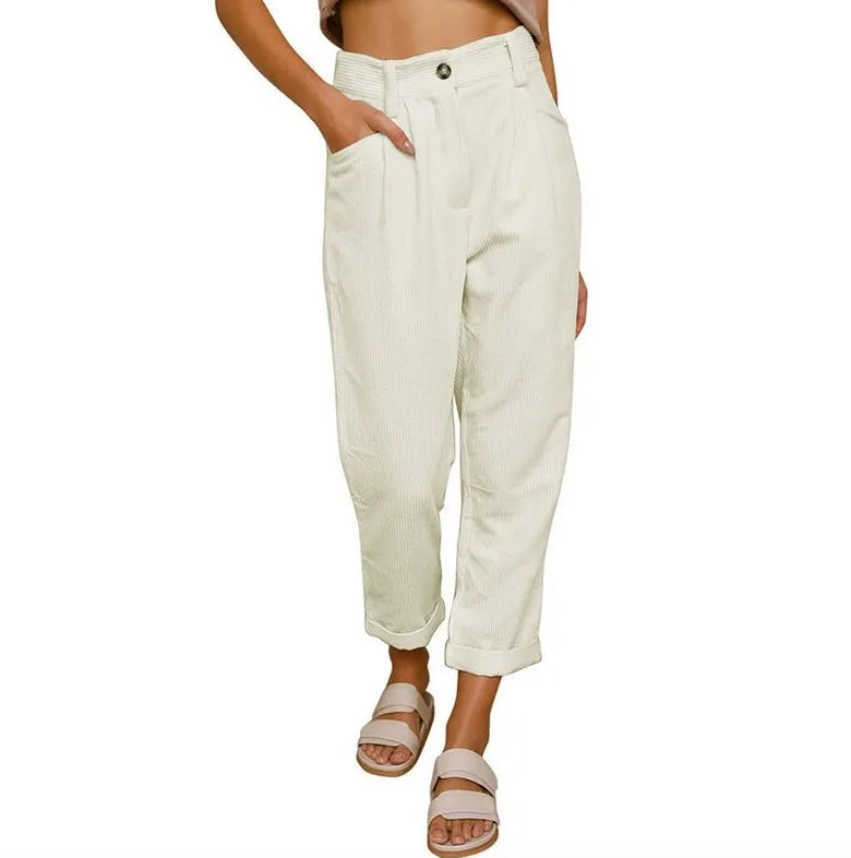 Clara™ | Retro Corduroy Hochtaillierte Hose