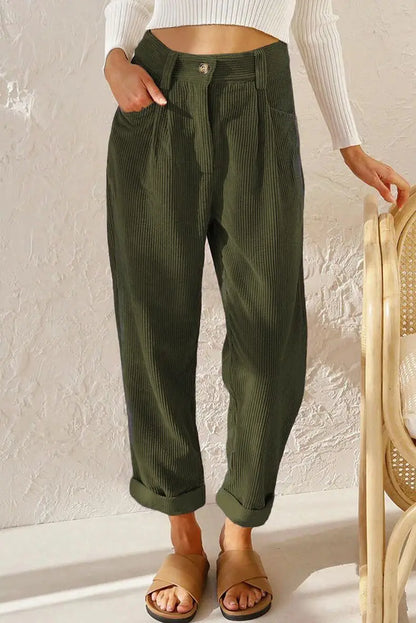 Clara™ | Retro Corduroy Hochtaillierte Hose